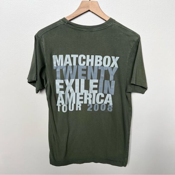 Matchbox Twenty Exile in America 2008 Tour Concert T-Shirt Green Unisex Medium - Picture 4 of 5